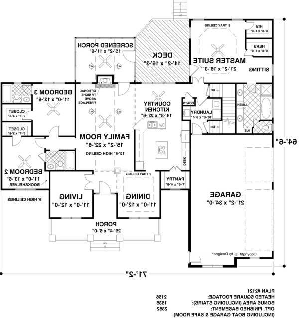 Floor Plan image of The Long Meadow House Plan